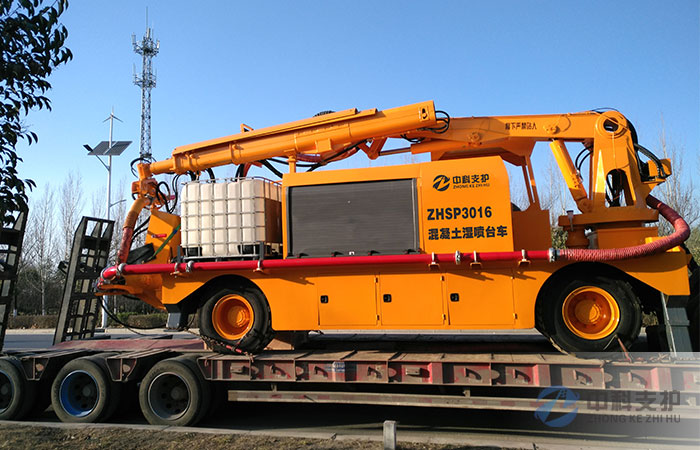ZHSP3016混凝土湿喷台车发货现场